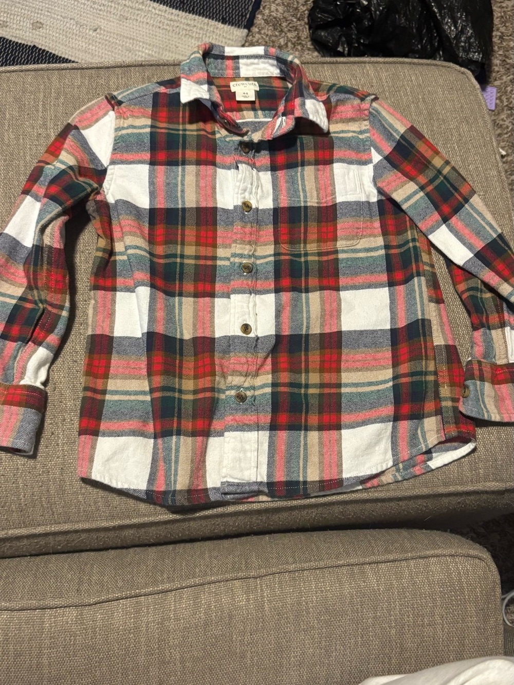 Cat & Jack Red Plaid Button-Front Kids Shirt